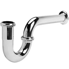 1-1/4 In. Premium Stainless Steel P-Trap Bathroom Basin Sink Waste Trap in Chrom