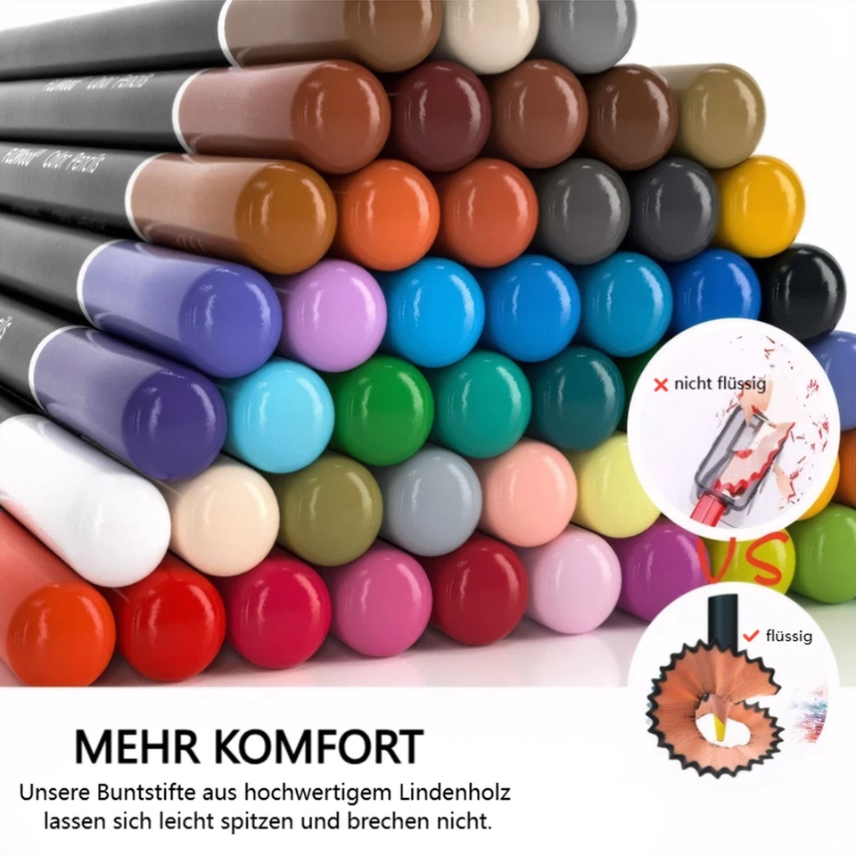 48 Buntstifte Set Metallbox Bruchsicher Weicher Kern für Erwachsene Kinder DHL - Bild 4 von 4
