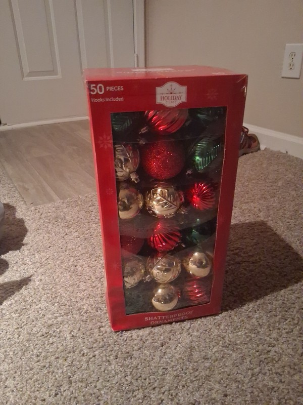 Holiday Time 50 Pieces Shatterproof Christmas Ornaments