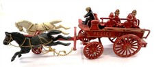 Vintage 1970's Cast Iron Horse Drawn Police Patrol 18.5" Long by 6.75" Wide No 3