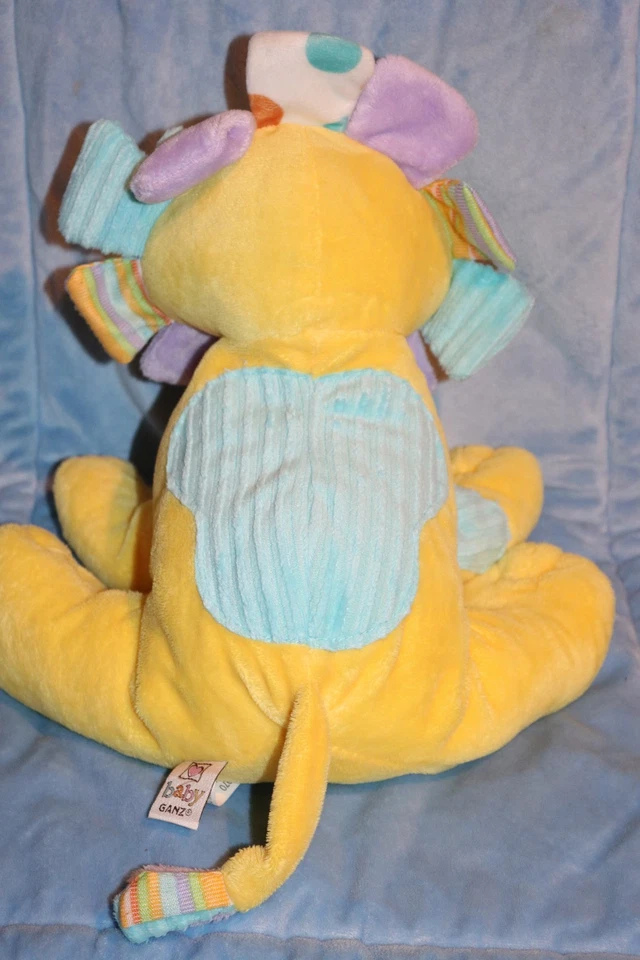 Juguete de peluche Lovey amarillo y púrpura Calamidad LEÓN Lovey seguridad para bebé Foto 2 de 2