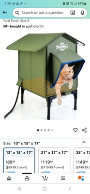 Compact Heated Cat House with Insulation - Ideal Outdoor Shelter for Cats