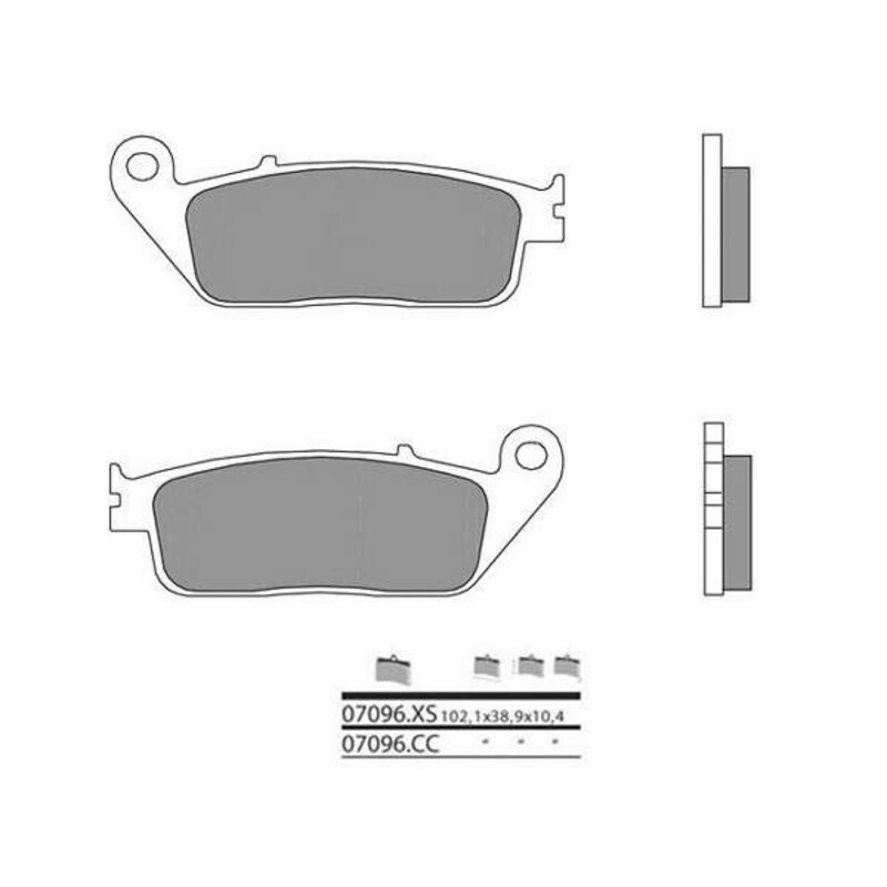 Plaquettes de frein BREMBO carbone céramique scooter 07096CC - 2