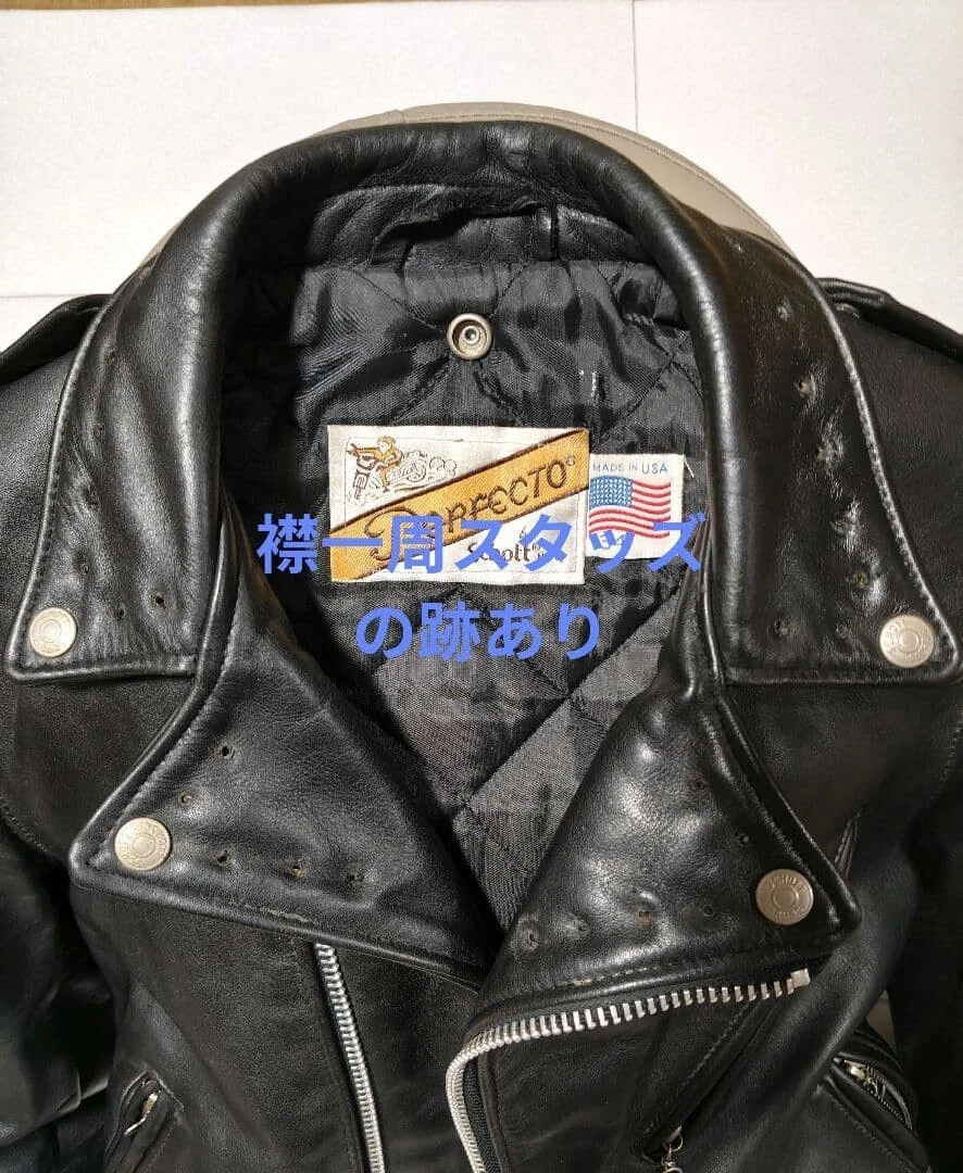 Chaqueta de moto Schott 618 Double Rider cuero negro talla 34