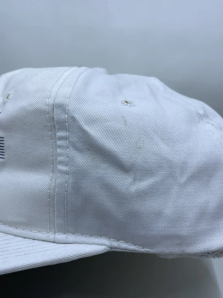 Vintage Yale Bulldogs Hat Cap SnapBack Men White Blue Script  Logo The Game tag - Image 4 of 4