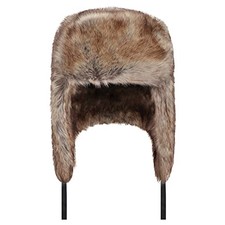 Unisex Winter Trapper Hat Faux Fur Russian Ushanka Hat Windproof Medium Brown