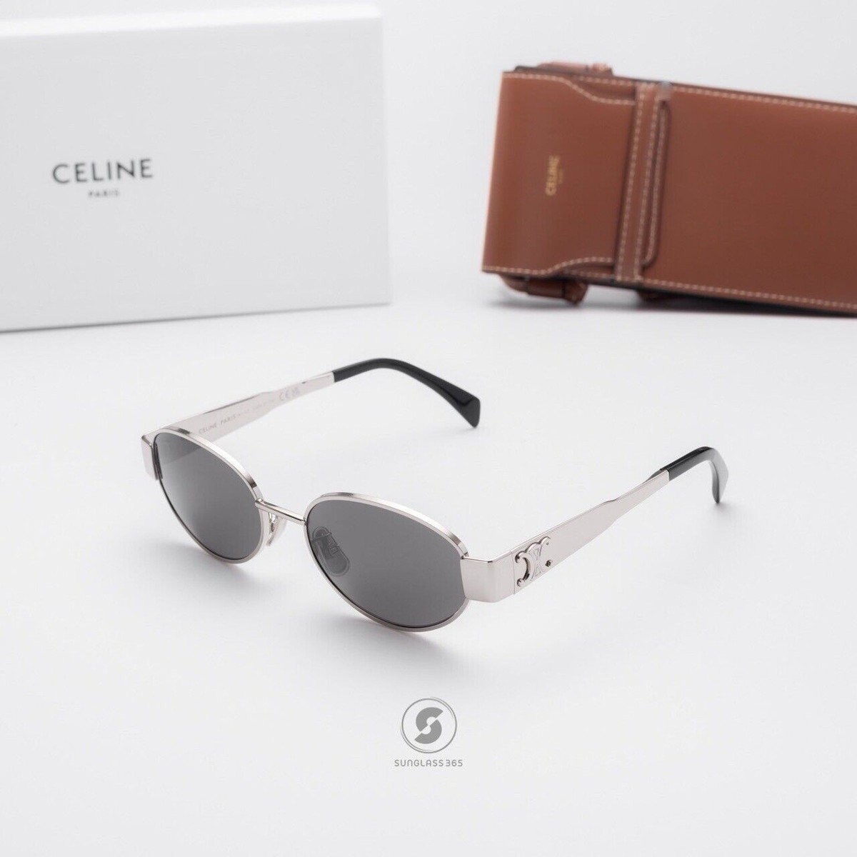 関税・送料込み＊CELINE＊CL40235U TRIOMPHE L サングラス Celine CL40235U 28E Triomphe Metal Oval Sunglasses Rose Gold