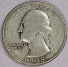 1935-D Washington Silver Quarter 25C-VG