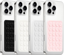 4Pack Silicone Suction Phone Case Mount, Silicon Adhesive Smartphones Stand Stic