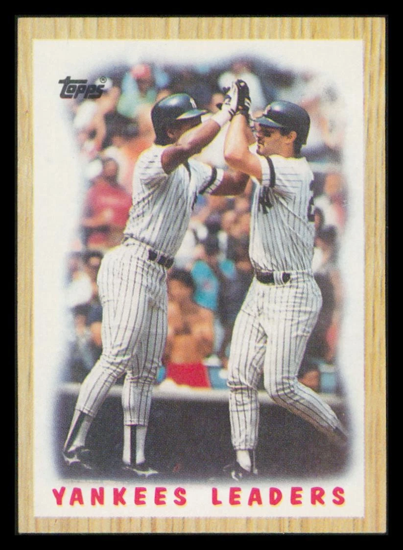 1987 Topps #406 Yankees Leaders New York Yankees BASEBALL Card