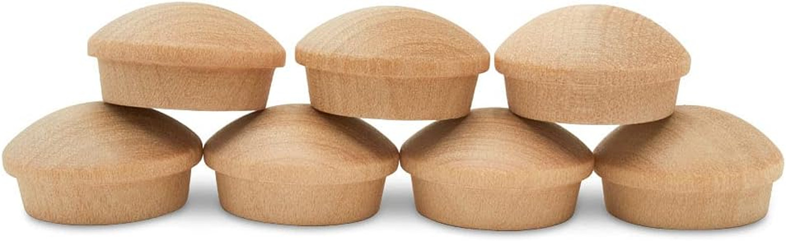 Wood Hole Plugs 1/2 Inch, Pack of 100 Maple Button Top Wood Plugs for Screw Hole