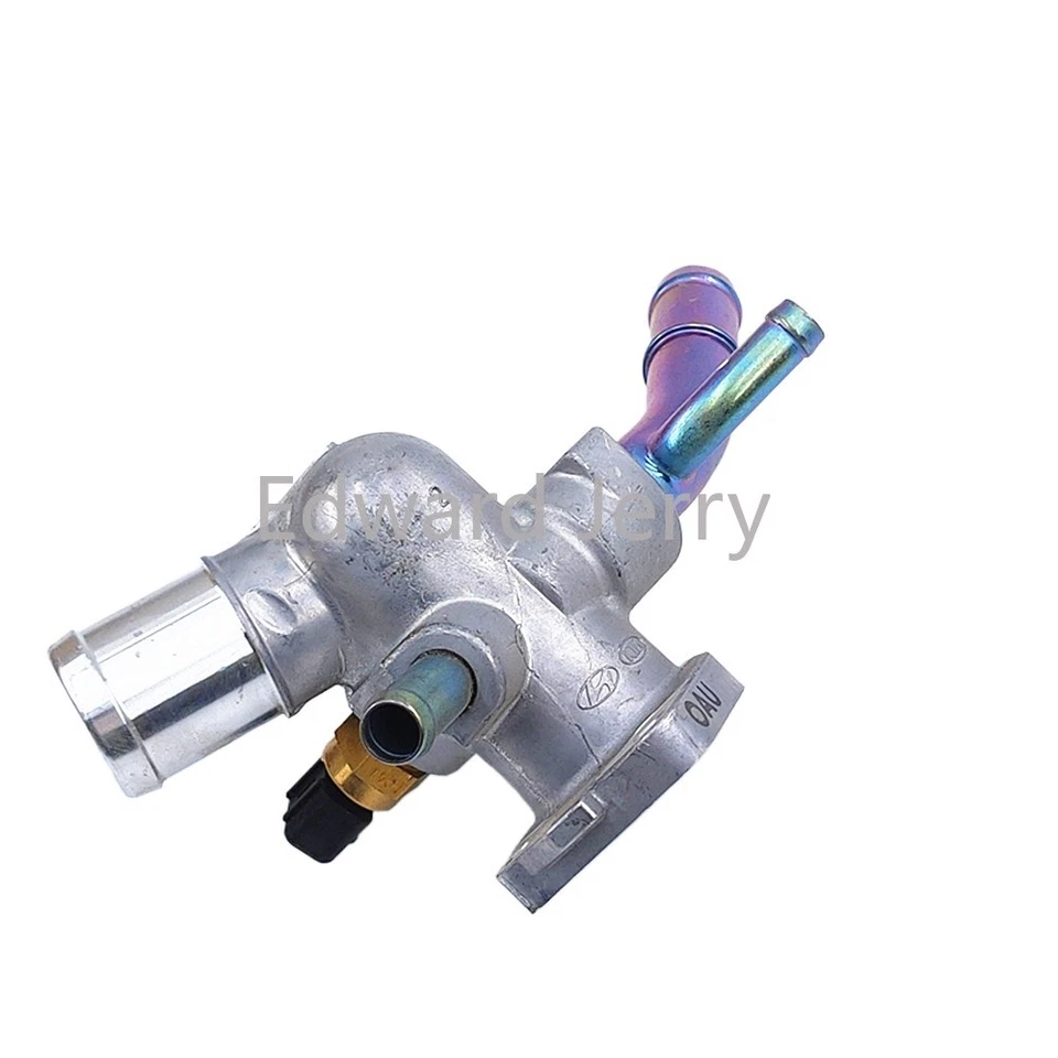 NEW Water Outlet w/ Sensor for Hyundai Elantra i20 i30 KIA 1.6L Turbo 256002B740 - Image 4 of 4