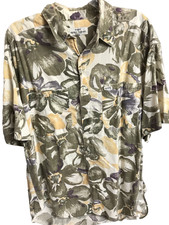 Vintage Shirt Guess by Georges Marciano Floral Mens M USA Made 90s Short Sleeve