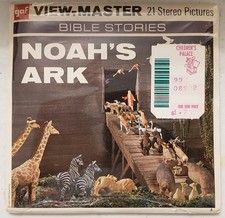 GAF View-Master Bible Stories Noah's Ark 3 Reels Packet Complete 1960s