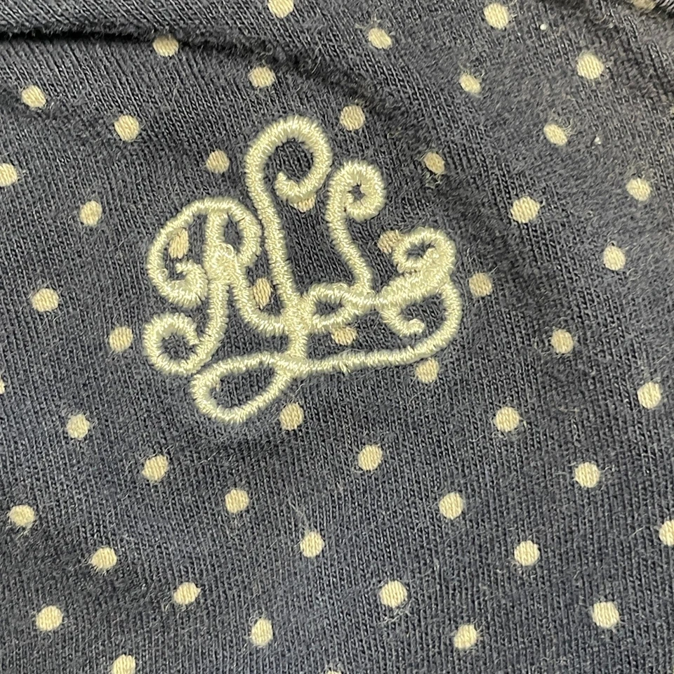 Camisón corto de doble correa azul marino a lunares Lauren by Ralph Lauren para mujer XS Foto 4 de 4