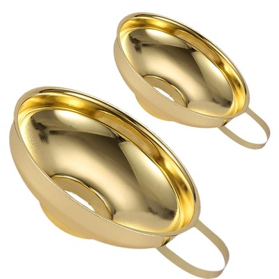2 Pcs Regular Jar Funnel Large Metal Stainless Steel Kitchen Big