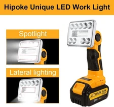 NEW Cordless LED Work Light for Dewalt 20V Max Li-ion Battery Outdoor Flashlight