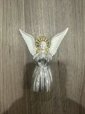 Vintage Plastic Christmas Decoration Nativity Manger Angel Cake Topper  MCM