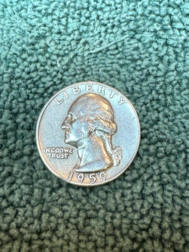 1959 D Washington Quarter 25c 90% Silver - VG