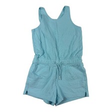 Athleta Girl Romper Blue Tank Drawstring Shorts Size S/7