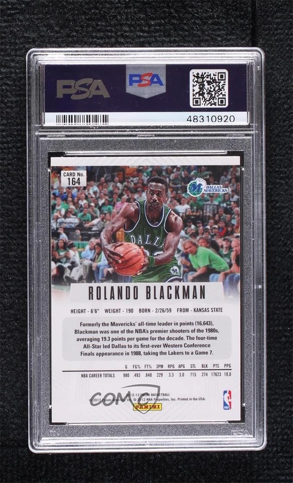 2012-13 Panini Prizm Silver Prizm Rolando Blackman #164 PSA 9 MINT - Image 2 of 2