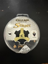 Champ Stinger Golf Spikes 6mm Metal Thread, 18-Pack - Qlock