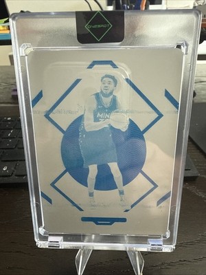 2020-21 Panini National Treasures Karl-Anthony Towns Card#34 Cyan Plate 1/1!