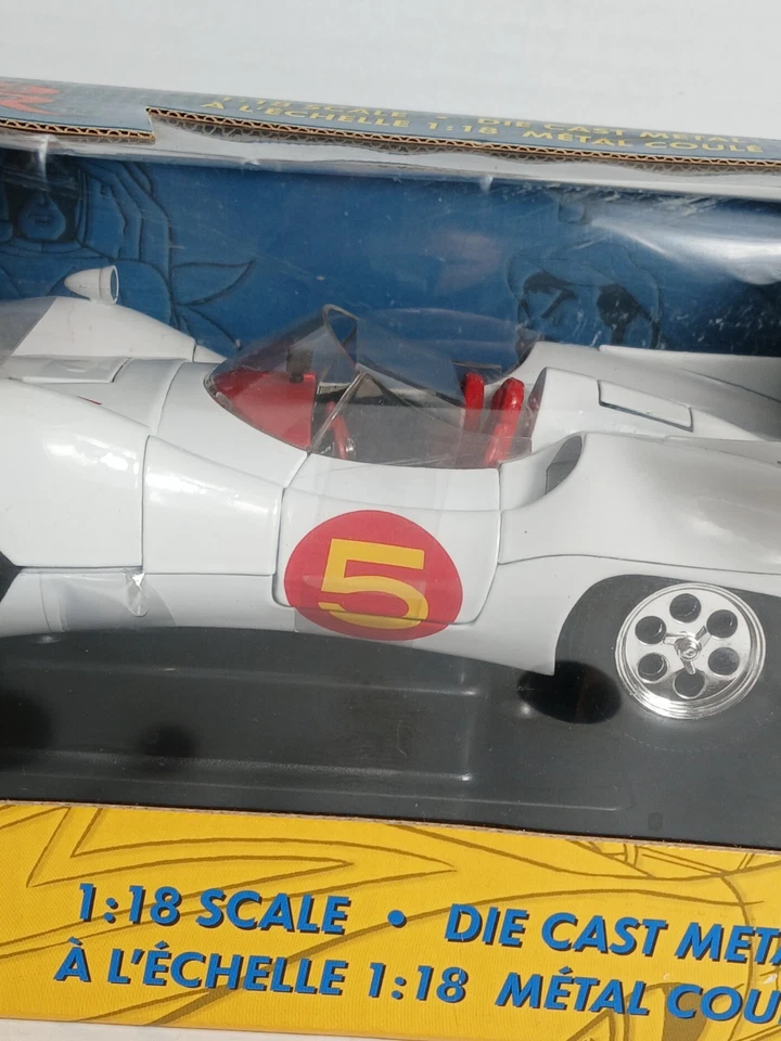 Vtg 2003 Speed Racer Mach 5  w Chim Chim  35 Years Movie Car - ERTL 1:18 diecast - Image 4 of 4