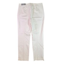 New Chicos Career Ankle Pants Size 1.5 US 10 White Stretch Rayon Blend Slim Fit