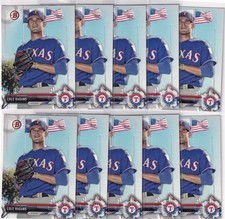 LOT (10) 2017 BOWMAN PROSPECTS RC COLE RAGANS TEXAS RANGERS ROOKIE - 492