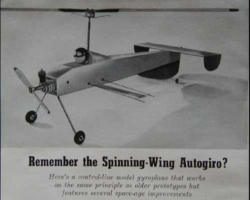 C/L Helicopter Gyroplane Autogiro 1962 How-To build PLANS
