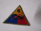 MILITARY PATCH WW2 ERA OR LATER US ARMY 6TH ARMORED DIVISION #1