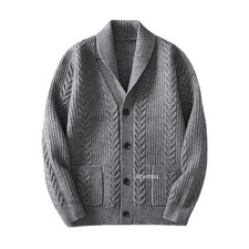 Thickened Casual Cardigan Long-sleeved Wool Sweaters Men's Coats Autumn/winter