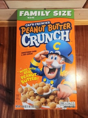 Cap'n Crunch's Peanut Butter Captain Crunch Cereal Family Size, 18.8 oz