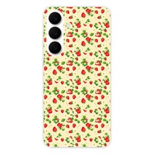 Silicone Case - Compatible Samsung Galaxy S25 FE - Strawberry Design
