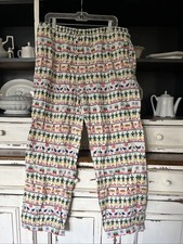 Hanna Andersson ELF Christmas pajama pants cotton fleece Adult Large FLAW