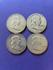 [Lot of 4] 1953-1962 Franklin Half Dollars - 90% Silver, NO RESERVE