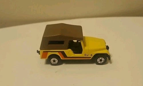 Vintage 1977 Matchbox Superfast No. 53 Jeep CJ-6 Yellow Lesney England