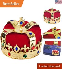 Regal King Crown with Soft Sponge Comfort - Ideal for Festivals Theatrical Use