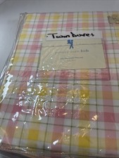 Pottery Barn Kids "Spring Plaid Percale Twin Duvet