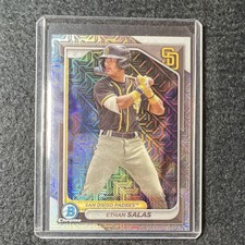 Topps 2024 Bowman Chrome Ethan Salas San Diego Padres Mojo Refractor Rookie #BC…