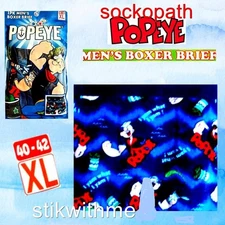 sockopath POPEYE Men's Boxer Briefs Extra Large 40-42 NEW FREE SHIP w/Track&Ins.