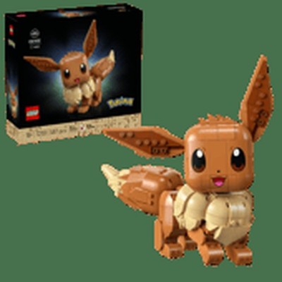 LEGO 72151 Pokemon Eevee Figur - Anime Modellbausatz mit beweglichen Gliedmaßen, Ohren &...