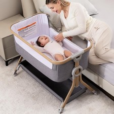 Baby Bassinet Bedside Sleeper Crib Co Sleeper for Newborn Infant Toddler with...
