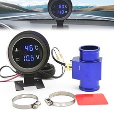 12/24V Digital Auto Wasser Temperaturanzeige Voltmeter Anzeige mit 1/8NPT Sensor