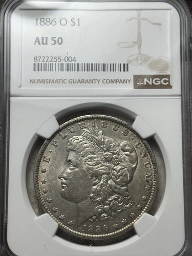 1886-O $1 NGC AU-50 Morgan Silver Dollar