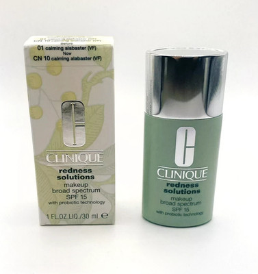 Clinique Redness Solutions Makeup 01 Calming Alabaster 1 Oz/30ml Full Size NIB