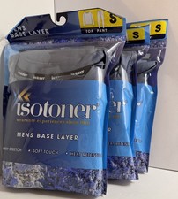 Isotoner Mens Base Layer Set Top Pant Size Small Lot of 3 Gray New