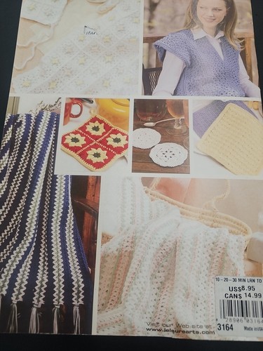 10 20 30 Minutes To Learn To Crochet - Leisure Arts #3164 -Instructions/Patterns - Picture 2 of 3
