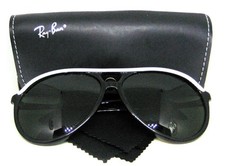 Ray-Ban USA Vintage B L Street Neat Aviator Ebony/White W0356 Mint Sunglasses
